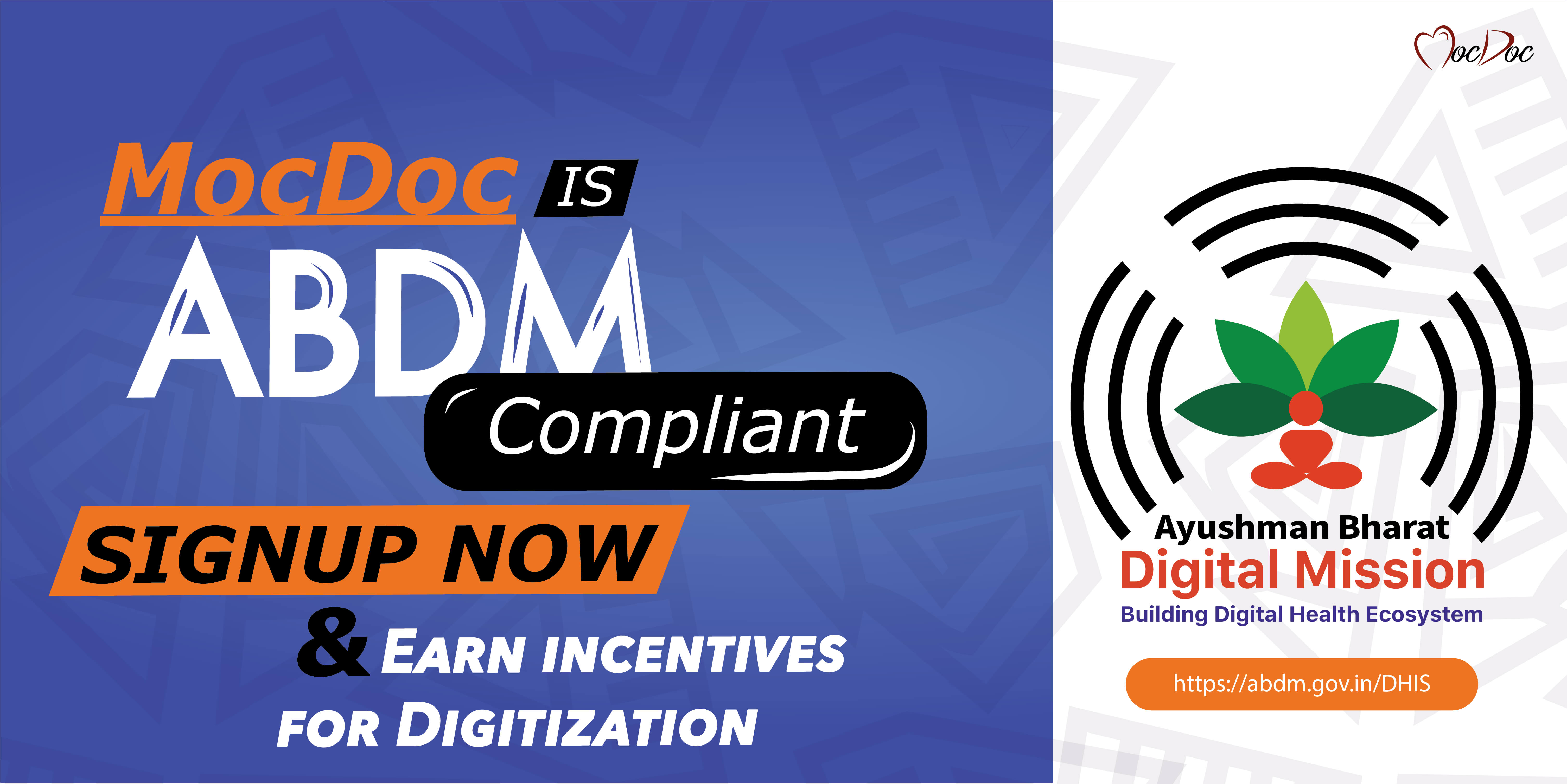 Introducing Ayushman Bharat Digital Mission-compliant MocDoc Services